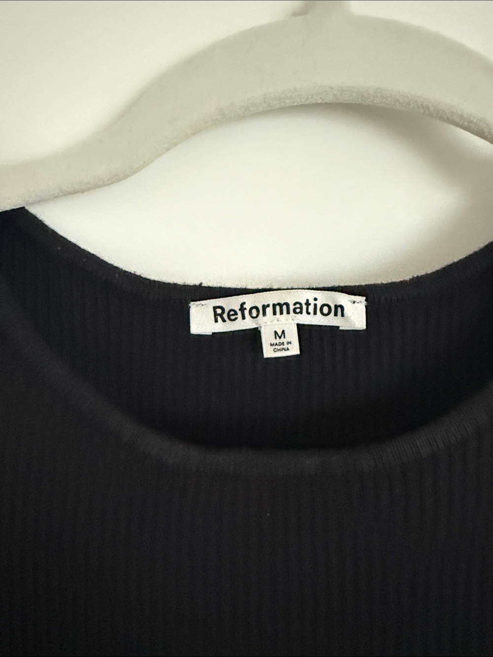 Reformation Black Ribbed Tank - Picture 3 of 4